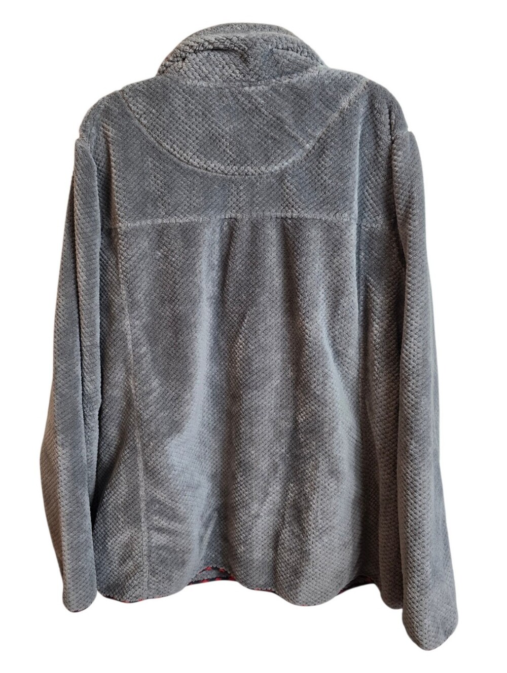 Simply Southern Women’s XXL Gray Sherpa Fleece Buffalo Plaid Snap Pullover - Picture 3 of 14